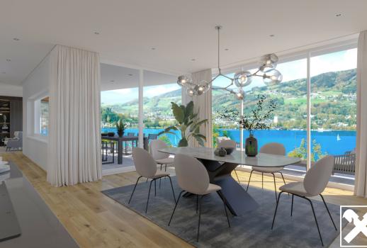 MONDSEE - Zelena oaza na 2223 m² s ekskluzivnom vilom na top lokaciji na jezeru Mondsee - Fleksibilno planiranje prostorija