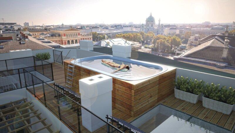 Penthouse with private pool and 360 ° distant view