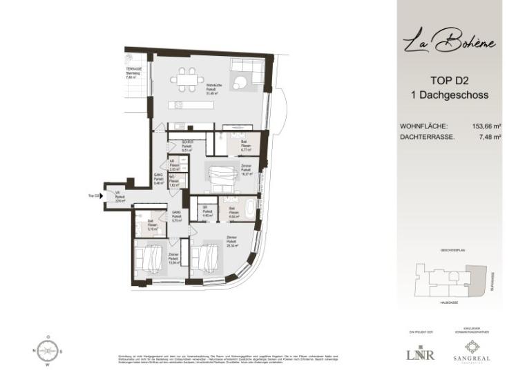 LA BOHÈME - Appartement mansardé urbain et stylé de 4 pièces avec terrasse